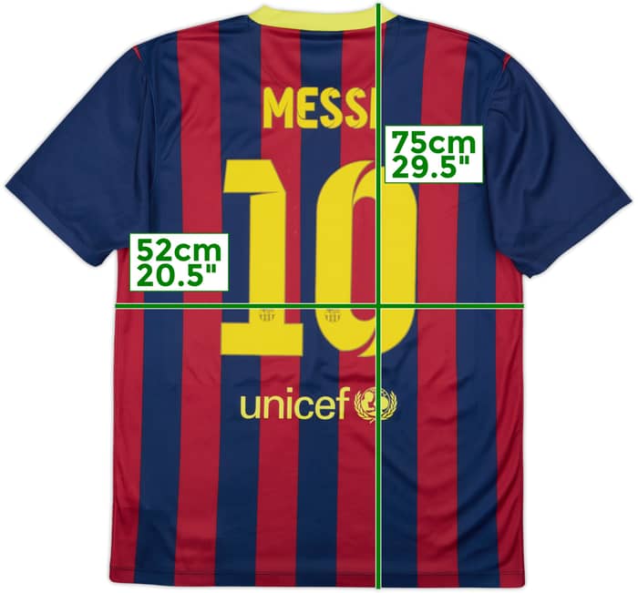 2013-14 Barcelona Basic Home Shirt Messi #10 - 8/10 - (M)