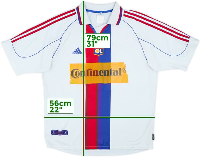 Camiseta de local del Lyon 2000-01 Edmilson #3 - 5/10 - (L)