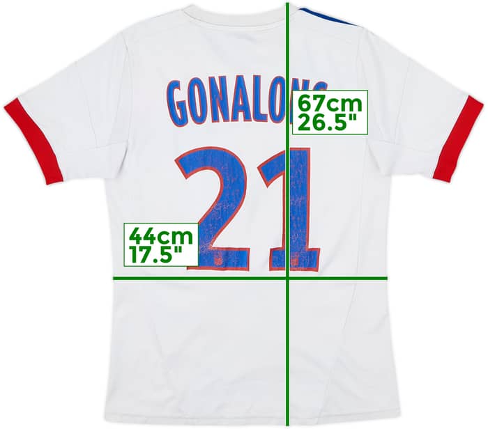 2012-13 Lyon Home Shirt Gonalons #21 - 5/10 - (XL.Boys)
