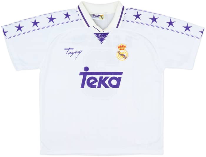 1996-97 Real Madrid Taquy Home Shirt R.Carlos #3 - 8/10 - (M)