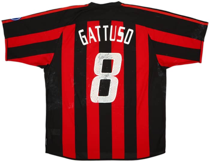 2003-04 AC Milan Home Shirt Gattuso #8 - 4/10 - (L)