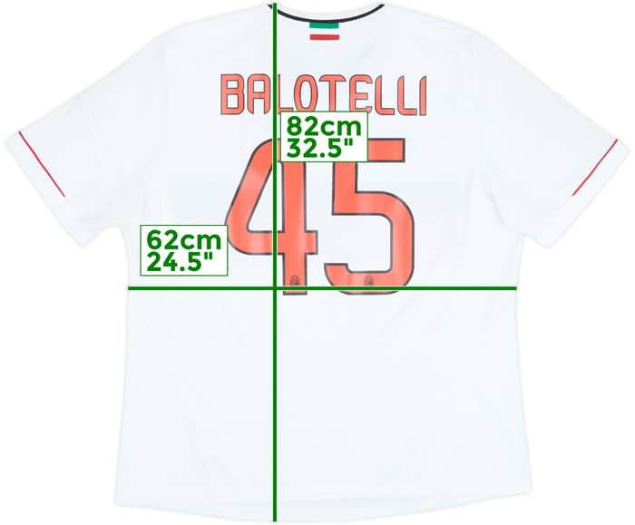 2012-13 AC Milan Away Shirt Balotelli #45 - 8/10 - (XXL)