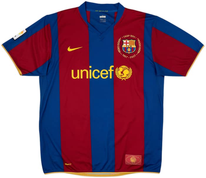 2007-08 Barcelona Home Shirt Ronaldinho #10 - 10/10 - (L)
