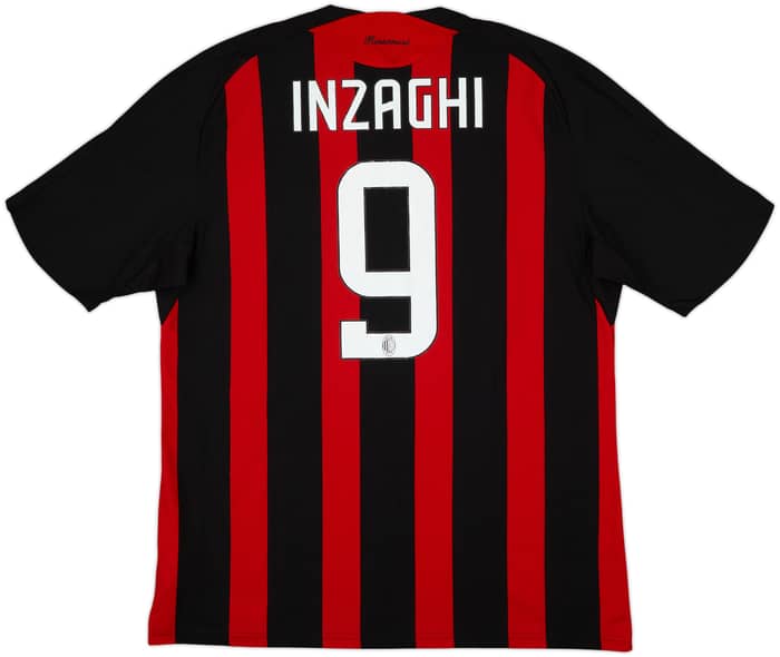 2008-09 AC Milan Home Shirt Inzaghi #9 - 5/10 - (XL)
