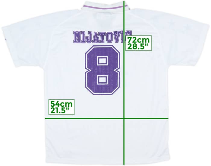 1996-97 Real Madrid Taquy Home Shirt Mijatovic #8 - 8/10 - (XL)