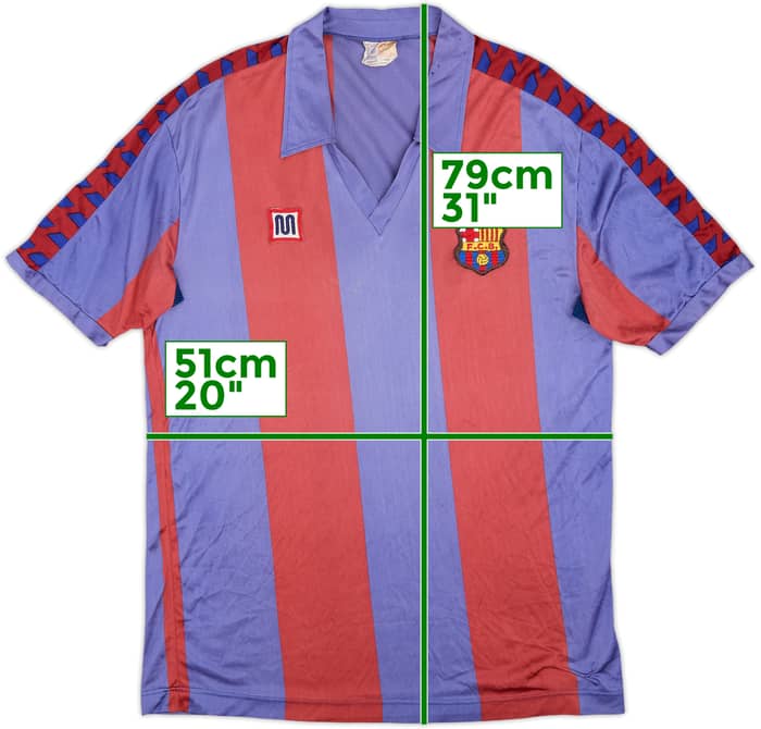 1984-89 Barcelona Home Shirt - 4/10 - (XL)