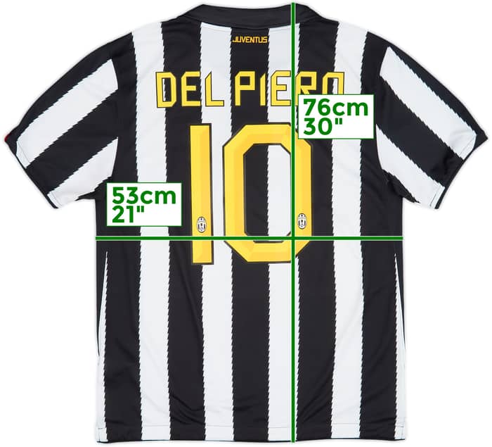 2010-11 Juventus Home Shirt Del Piero #10 - 8/10 - (L)