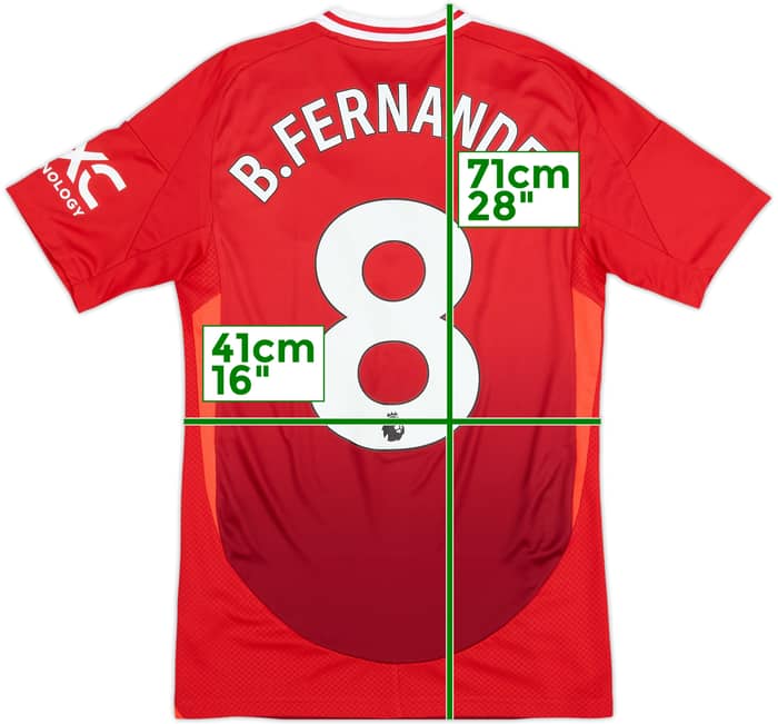 2024-25 Manchester United Home Shirt B.Fernandes #8 - 9/10 - (XS)