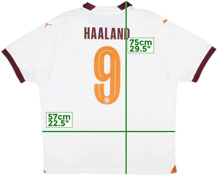 2023-24 Manchester City Away Shirt Haaland #9 - 6/10 - (XL)