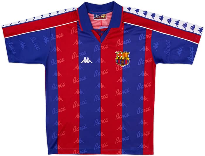1992-95 Barcelona Home Shirt - 8/10 - (L.Boys)