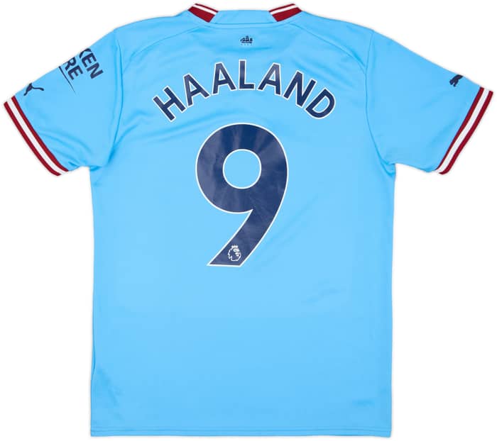 2022-23 Manchester City Home Shirt Haaland #9 - 8/10 - (S)