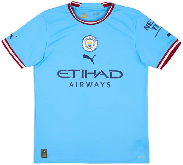 2022-23 Manchester City Home Shirt Haaland #9 - 8/10 - (S)
