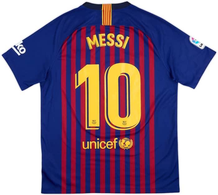2017-18 Barcelona Home Shirt Messi #10 - 8/10 - (L)