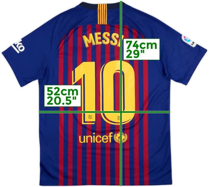 2017-18 Barcelona Home Shirt Messi #10 - 8/10 - (L)