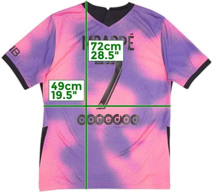 Camiseta de la cuarta equipación del Paris Saint-Germain 2020-21 Mbappe #7 - 9/10 - (M)