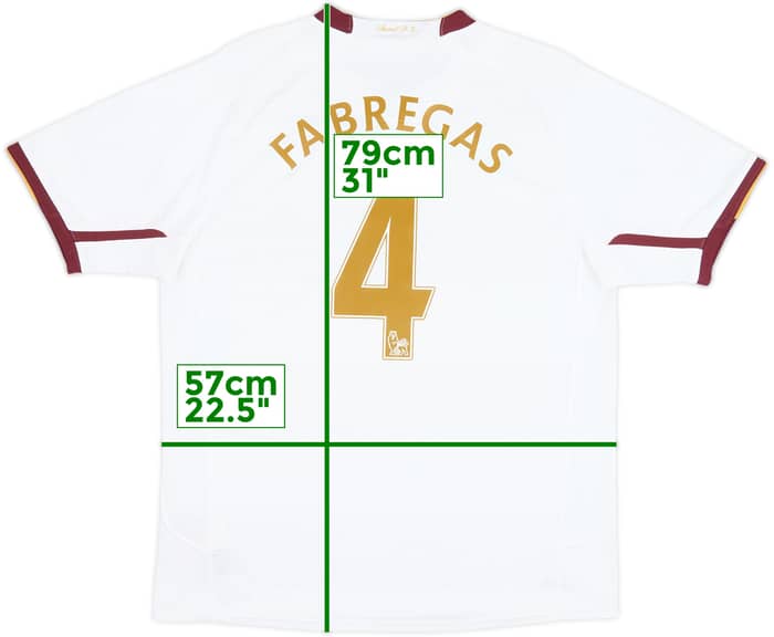 2007-08 Arsenal Away Shirt Fabregas #4 - 8/10 - (L)