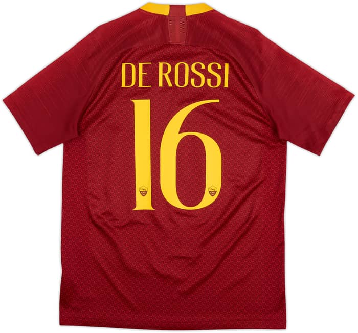 2018-19 Roma Home Shirt De Rossi #16 - 9/10 - (M)