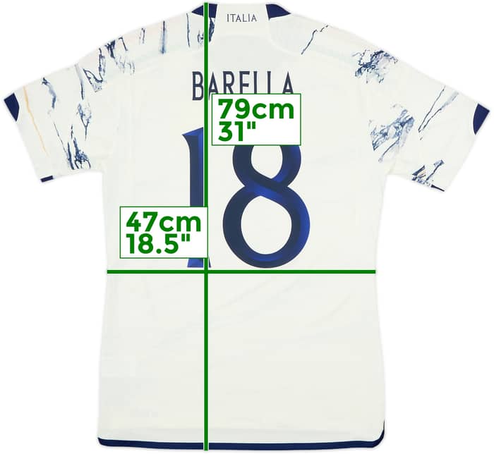 2023-24 Italy Authentic Away Shirt Barella #18 - 10/10 - (L)