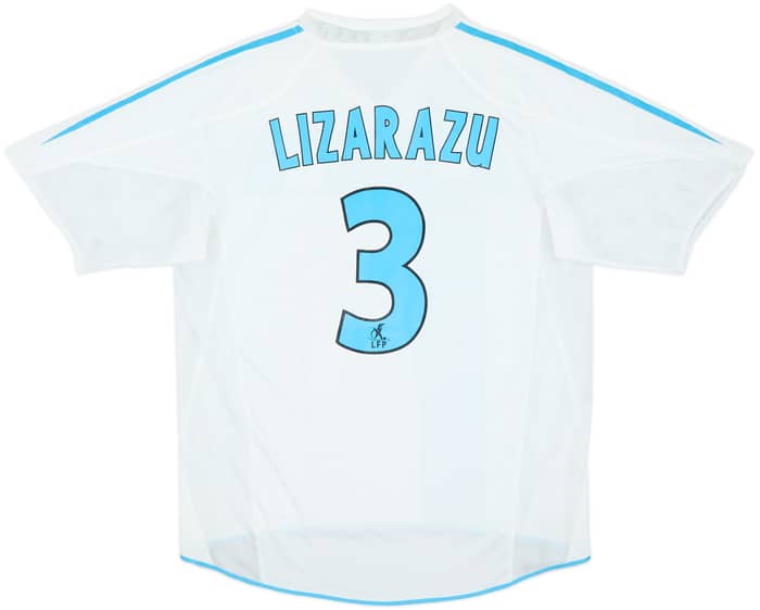 2004-05 Olympique Marseille Home Shirt Lizarazu #3 - 7/10 - (M)