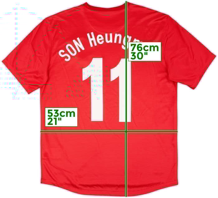 2012-13 South Korea Home Shirt SON Heungmin #11 - 8/10 - (XL)