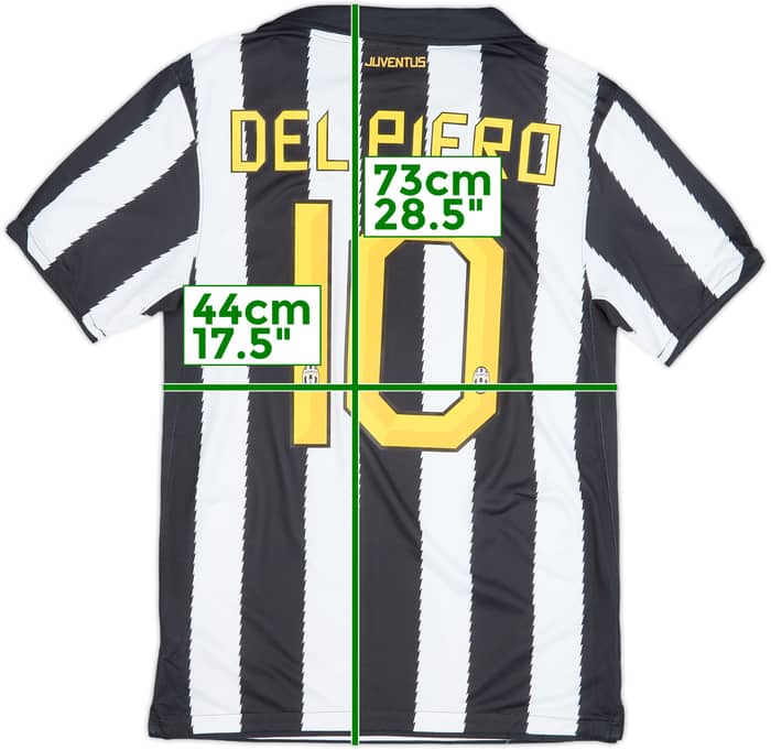 2010-11 Juventus Home Shirt Del Piero #10 - 6/10 - (S)