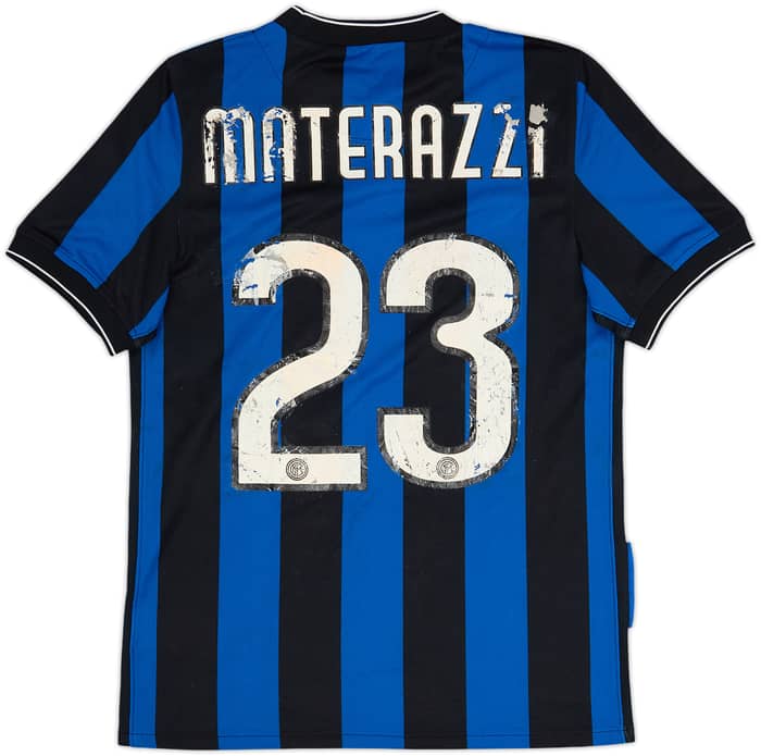 2009-10 Inter Milan Home Shirt Materazzi #23 - 4/10 - (S)