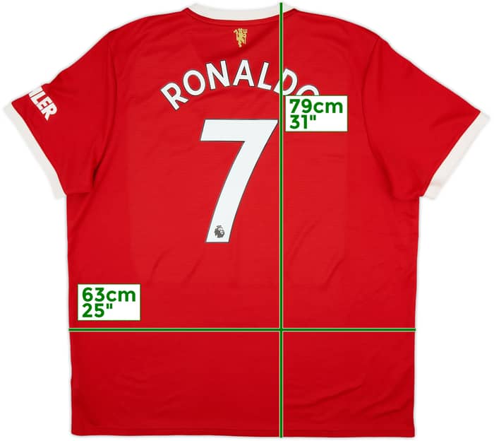 2021-22 Manchester United Home Shirt Ronaldo #7 - 8/10 - (XXL)