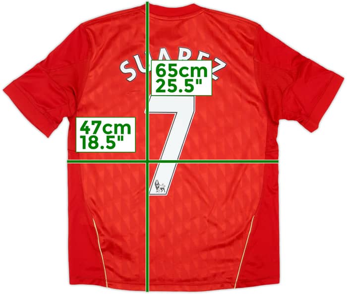 2010-12 Liverpool Home Shirt Suarez #7 - 7/10 - (L.Boys)