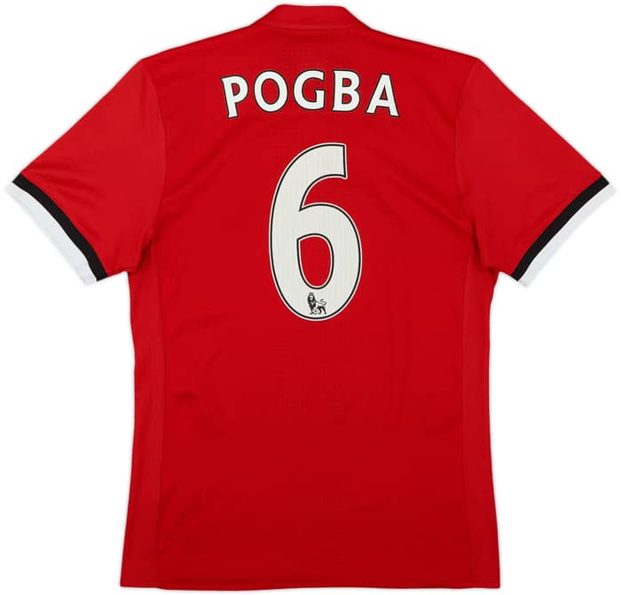 2017-18 Manchester United Authentic Home Shirt Pogba #6 - 6/10 - (M)