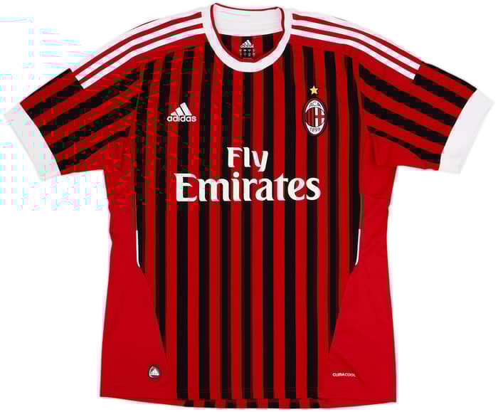2011-12 AC Milan Home Shirt Ibrahimovic #11 - 9/10 - (L)