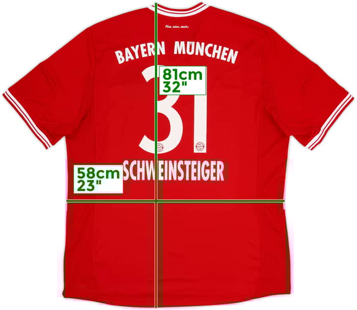 2013-14 Bayern Munich Home Shirt Schweinsteiger #31 - 7/10 - (XL)