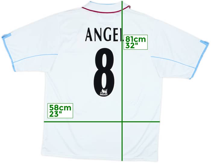 Camiseta de visitante del Aston Villa 2002-03 Angel #8 - 8/10 - (L)