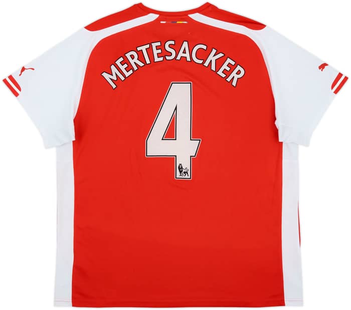 2014-15 Arsenal Home Shirt Mertesacker #4 - 6/10 - (XXL)