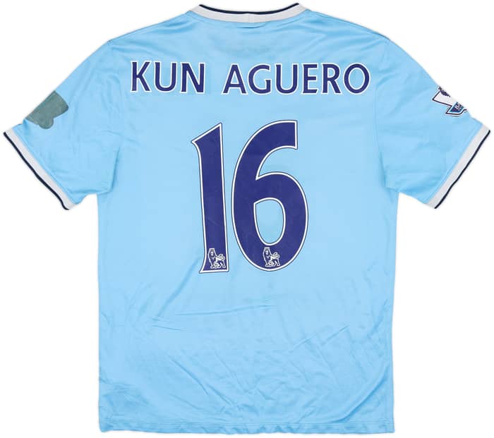 2013-14 Manchester City Home Shirt Kun Aguero #16 - 4/10 - (M)