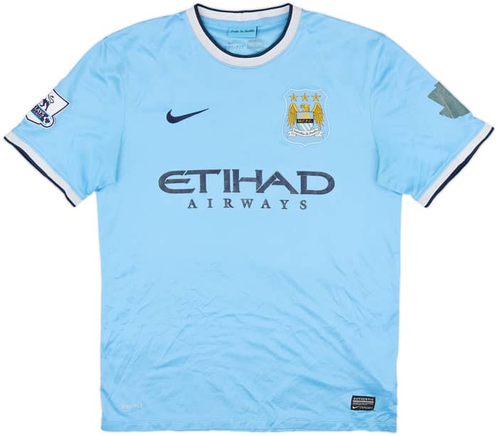 2013-14 Manchester City Home Shirt Kun Aguero #16 - 4/10 - (M)