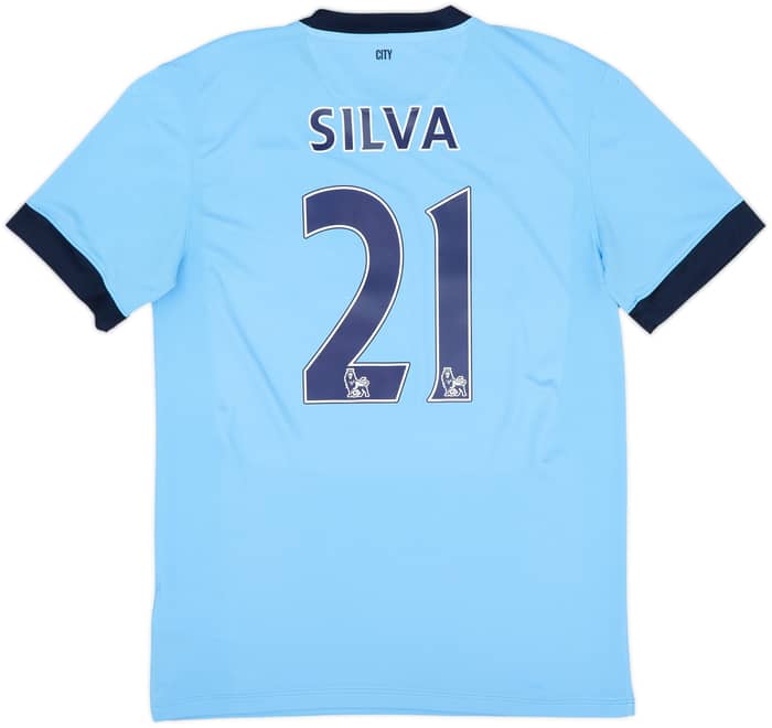 2014-15 Manchester City Home Shirt Silva #21 - 6/10 - (M)