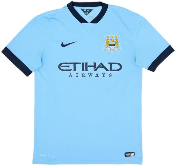 2014-15 Manchester City Home Shirt Silva #21 - 6/10 - (M)