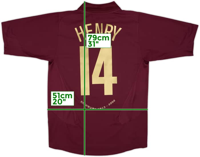 2005-06 Arsenal Home Shirt Henry #14 - 10/10 - (M)
