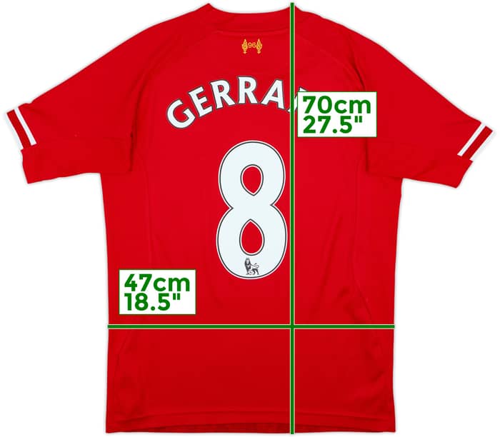 2013-14 Liverpool Home Shirt Gerrard #8 - 6/10 - (S)