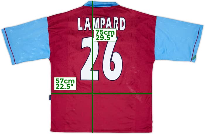 1995-97 West Ham Centenario Camiseta Local Lampard #26 - 8/10 - (XL)