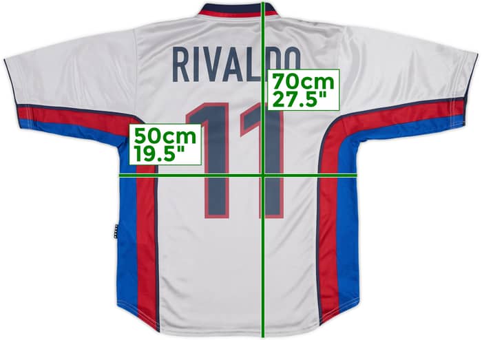 1998-01 Barcelona Away Shirt Rivaldo #11 - 9/10 - (S)