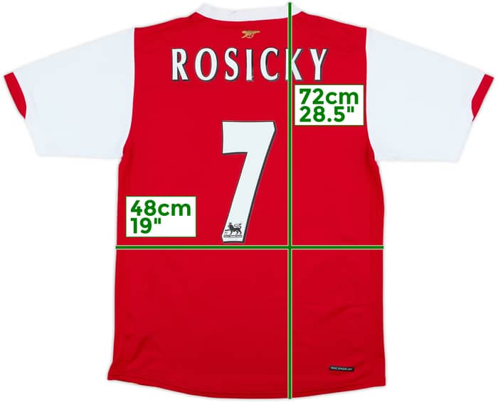 2006-08 Arsenal Home Shirt Rosicky #7 - 6/10 - (S)
