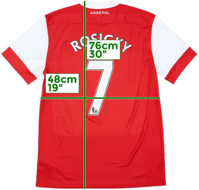 2010-11 Arsenal Home Shirt Rosicky #7 - 6/10 - (M)