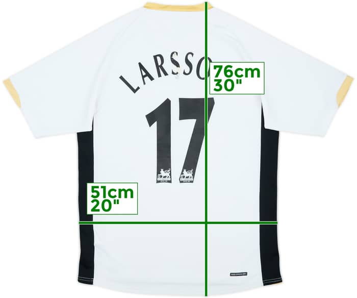 2006-08 Manchester United Away Shirt Larsson #17 - 5/10 - (M)