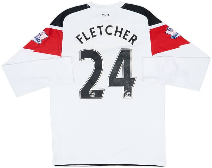 Camiseta de visitante de manga larga del Manchester United 2010-12 Fletcher #24 - 6/10 - (M)