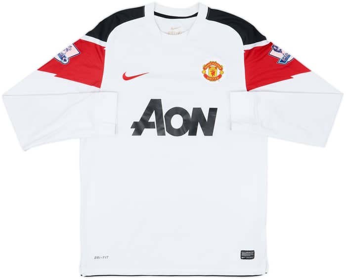 Camiseta de visitante de manga larga del Manchester United 2010-12 Fletcher #24 - 6/10 - (M)