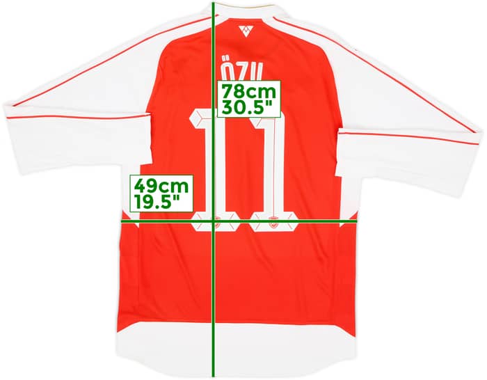 2015-16 Arsenal Home L/S Shirt Ozil #11 - 7/10 - (M)