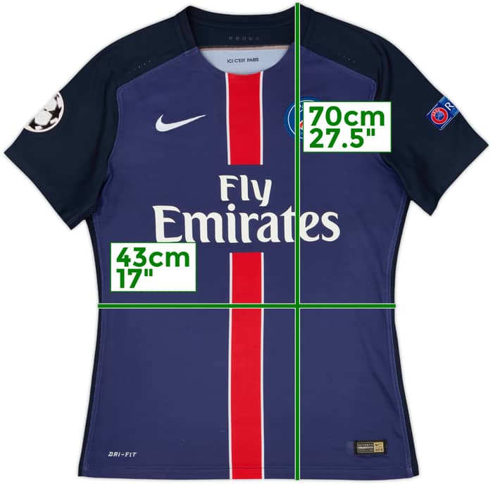 Camiseta auténtica de local del Paris Saint-Germain 2015-16 - 6/10 - (S)