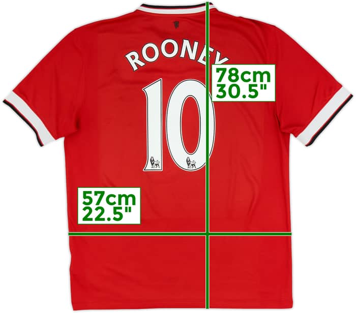 2014-15 Manchester United Home Shirt Rooney #10 - 7/10 - (L)