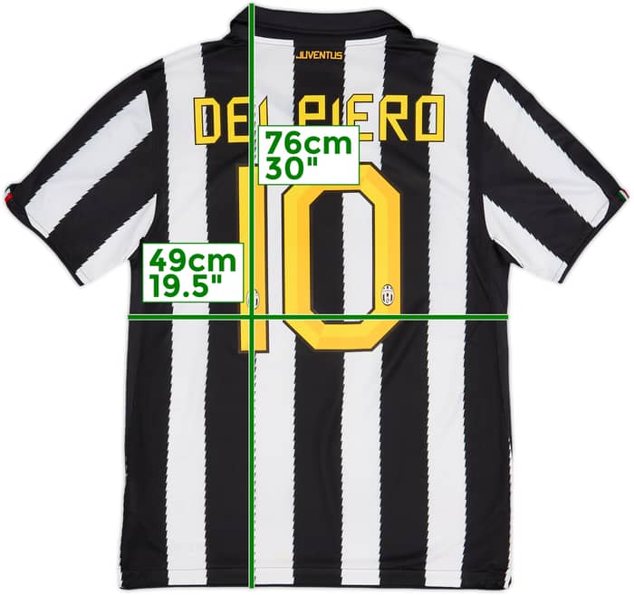 2010-11 Juventus Home Shirt Del Piero #10 - 9/10 - (M)
